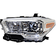 6-Piece Kit Driver and Passenger Side Halogen Headlight, Includes (1) Bumper Grille, (2) Fog Light Cover, (1) Grille and (2) Headlight, CAPA Certified