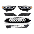 6-Piece Kit Driver and Passenger Side LED Headlight, Without Auto High Beam and Control Module, Includes (1) Bumper Grille, (2) Fog Light Cover, (1) Grille and (2) Headlight