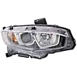 6-Piece Kit Driver and Passenger Side Halogen Headlight, Includes (1) Bumper Grille, (2) Fog Light Cover, (1) Grille Assembly, and (2) Headlight