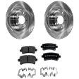 Rear Brake Disc and Pad Kit, Plain Surface