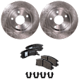Rear Brake Disc and Pad Kit, Plain Surface