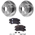 Rear Brake Disc and Pad Kit, Plain Surface
