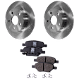 Rear Brake Disc and Pad Kit, Plain Surface