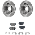 Rear Brake Disc and Pad Kit, Plain Surface