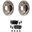 Rear Brake Disc and Pad Kit, Plain Surface