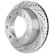 Rear Brake Disc and Pad Kit, Cross-drilled and Slotted