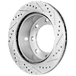 Rear Brake Disc and Pad Kit, Cross-drilled and Slotted