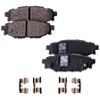 Rear Brake Disc and Pad Kit, Cross-drilled and Slotted
