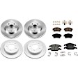 KIT-092921-1945 4-Wheel Set Front and Rear Brake Disc and Pad Kit, Plain Surface 5 Lugs - Front; 5 Lugs - Rear Ceramic Pro-Line Series, Includes (4) Disc and (2) Pad Set