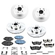 KIT-092921-1982 4-Wheel Set Front and Rear Brake Disc and Pad Kit, Plain Surface 5 Lugs - Front; 5 Lugs - Rear Ceramic, Includes (4) Disc and (2) Pad Set