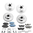 KIT-092921-1985 Front and Rear Brake Disc and Pad Kit, Plain Surface, 5 Lugs, Front-314.96 mm/Rear-284.48 mm, Ceramic