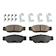 2002 Lincoln LS - 4-Wheel Set Front and Rear Brake Disc and Pad Kit, Plain Surface, 5 Lugs, Organic, 3.0L 6Cyl, Includes (4) Disc and (2) Pad Set