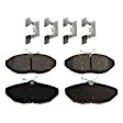 2002 Lincoln LS - 4-Wheel Set Front and Rear Brake Disc and Pad Kit, Plain Surface, 5 Lugs, Organic, 3.0L 6Cyl, Includes (4) Disc and (2) Pad Set