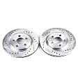 KIT-092921-1995 4-Wheel Set Front and Rear Brake Disc and Pad Kit, Cross-drilled and Slotted, 5 Lugs Front-299.72 mm/Rear-287.78 mm Organic Includes (2) Disc and (2) Pad Set
