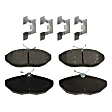 KIT-092921-1995 4-Wheel Set Front and Rear Brake Disc and Pad Kit, Cross-drilled and Slotted, 5 Lugs Front-299.72 mm/Rear-287.78 mm Organic Includes (2) Disc and (2) Pad Set