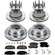 KIT-092921-2143 4-Wheel Set Brake Disc and Pad Kit, Plain Surface 8 Lugs - Front; 8 Lugs - Rear Semi-metallic RWD Autospecialty By Powerstop, Includes (4) Brake Disc and (2) Brake Pad Set