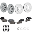 KIT-092921-2354 4-Wheel Set Front and Rear Brake Disc and Pad Kit, Plain Surface 5 Lugs - Front; 5 Lugs - Rear Front-Ceramic/Rear-Semi-Metallic Pro-Line Series, Includes (4) Brake Disc and (2) Brake Pad Set