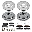 KIT-092921-2390 4-Wheel Set Brake Disc and Pad Kit, Plain Surface 5 Lugs - Front; 5 Lugs - Rear Ceramic Pro-Line Series, Includes (4) Disc and (2) Pad Set