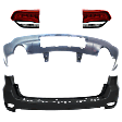 4-Piece Kit Driver and Passenger Side, Inner Halogen Tail Light, With bulb(s), Includes (2) Bumper Cover and (2) Tail Light