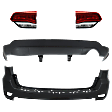 4-Piece Kit Driver and Passenger Side, Inner Halogen Tail Light, With bulb(s), Includes (2) Bumper Cover and (2) Tail Light