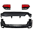4-Piece Kit Rear, Upper and Lower Upper - Primed, Lower - Textured Bumper Cover, Includes (2) Bumper Cover and (2) Tail Light