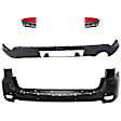 4-Piece Kit Rear, Upper and Lower Upper - Primed, Lower - Textured Bumper Cover, Includes (2) Bumper Cover and (2) Tail Light