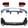 4-Piece Kit Driver and Passenger Side, Inner Halogen Tail Light, With bulb(s), Includes (2) Bumper Cover and (2) Tail Light