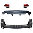 4-Piece Kit, Driver and Passenger Side, Inner Halogen Tail Light, With bulb(s), Mounts on Liftgate, OE Replacement, CAPA Certified, Includes (2) Bumper Cover and (2) Tail Light