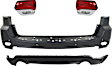 4-Piece Kit, Driver and Passenger Side, Inner Halogen Tail Light, With bulb(s), Mounts on Liftgate, OE Replacement, CAPA Certified, Includes (2) Bumper Cover and (2) Tail Light