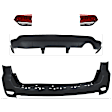 4-Piece Kit Driver and Passenger Side, Inner Halogen Tail Light, With bulb(s), Includes (2) Bumper Cover and (2) Tail Light