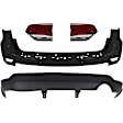 4-Piece Kit Driver and Passenger Side, Inner Halogen Tail Light, With bulb(s), Includes (2) Bumper Cover and (2) Tail Light
