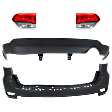 4-Piece Kit, Driver and Passenger Side, Inner Halogen Tail Light, With bulb(s), Mounts on Liftgate, OE Replacement, CAPA Certified, Includes (2) Bumper Cover and (2) Tail Light