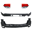 4-Piece Kit, Driver and Passenger Side, Inner Halogen Tail Light, With bulb(s), Mounts on Liftgate, OE Replacement, CAPA Certified, Includes (2) Bumper Cover and (2) Tail Light
