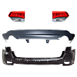 4-Piece Kit, Driver and Passenger Side, Inner Halogen Tail Light, With bulb(s), Mounts on Liftgate, OE Replacement, CAPA Certified, Includes (2) Bumper Cover and (2) Tail Light