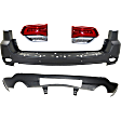 4-Piece Kit Driver and Passenger Side, Inner Halogen Tail Light, With bulb(s), Includes (2) Bumper Cover and (2) Tail Light