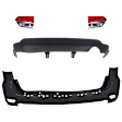 4-Piece Kit Driver and Passenger Side, Inner Halogen Tail Light, With bulb(s), Includes (2) Bumper Cover and (2) Tail Light