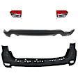4-Piece Kit Driver and Passenger Side, Inner Halogen Tail Light, With bulb(s), Includes (2) Bumper Cover and (2) Tail Light