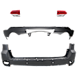 4-Piece Kit Driver and Passenger Side, Inner Halogen Tail Light, With bulb(s), Includes (2) Bumper Cover and (2) Tail Light