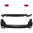 4-Piece Kit Driver and Passenger Side, Inner Halogen Tail Light, With bulb(s), Includes (2) Bumper Cover and (2) Tail Light
