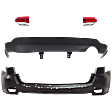 4-Piece Kit Driver and Passenger Side, Inner Halogen Tail Light, With bulb(s), Includes (2) Bumper Cover and (2) Tail Light