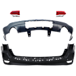 4-Piece Kit Rear, Upper and Lower Primed Bumper Cover, Includes (2) Bumper Cover and (2) Tail Light
