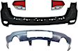 4-Piece Kit Rear, Upper and Lower Primed Bumper Cover, For Models With Type 2 Bumper Cover, Without Advanced Park Assist System and Blind Spot Detection, Includes (2) Bumper Cover and (2) Tail Light