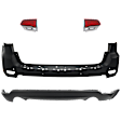 4-Piece Kit Rear, Upper and Lower Upper - Primed, Lower - Textured Bumper Cover, Includes (2) Bumper Cover and (2) Tail Light