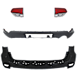 4-Piece Kit Rear, Upper and Lower Upper - Primed, Lower - Textured Bumper Cover, Includes (2) Bumper Cover and (2) Tail Light