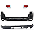 4-Piece Kit Rear, Upper and Lower Upper - Primed, Lower - Textured Bumper Cover, Includes (2) Bumper Cover and (2) Tail Light