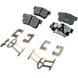 4-Wheel Set Front and Rear Brake Disc and Pad Kit, Plain Surface 5 Lugs Front-299.97 mm/Rear-304.55 mm Ceramic Pro-Line Series, Includes (4) Brake Disc and (2) Brake Pad Set
