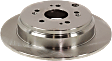 4-Wheel Set Front and Rear Brake Disc and Pad Kit, Plain Surface 5 Lugs Front-299.97 mm/Rear-304.55 mm Ceramic Pro-Line Series, Includes (4) Brake Disc and (2) Brake Pad Set