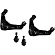 4-Piece Kit Front, Driver and Passenger Side, Upper Control Arm Kit, Includes (2) Ball Joint and (2) Control Arm