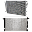 2-Piece Kit Radiator, includes A/C Condenser