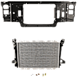2-Piece Kit Radiator Support Assembly, Heavy Duty Cooling, includes Radiator